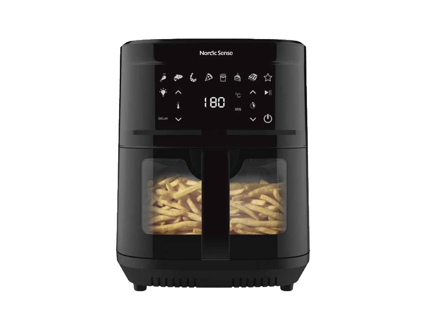 Airfryer 2000 watt 9 liter Sort